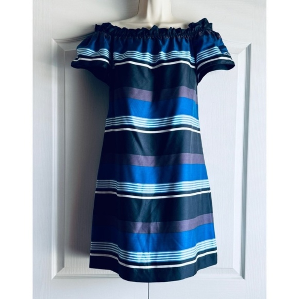 Banana Republic Silk Off The Shoulder Mini Dress - Picture 2 of 9